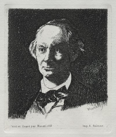 Charles Baudelaire, 1869 da Édouard Manet