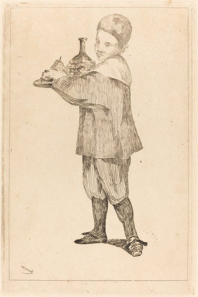 Bambino che tiene un vassoio da Édouard Manet