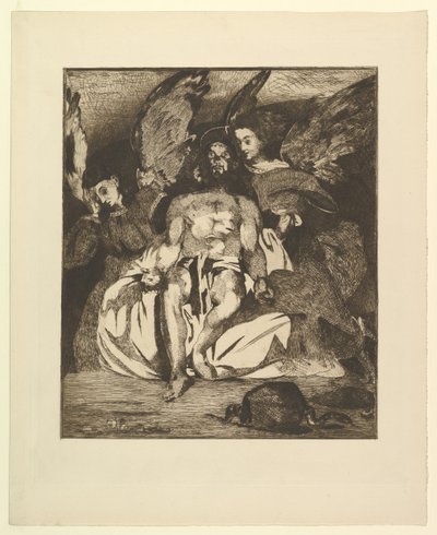 Cristo morto con angeli, 1866-67 da Édouard Manet