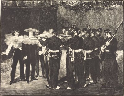 Morte di Massimiliano a Queretaro da Édouard Manet