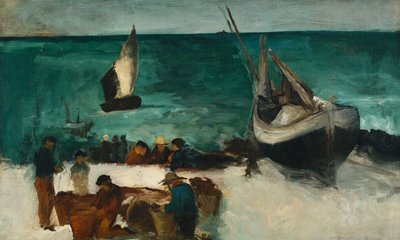 Barche da pesca e pescatori; Marine a Berck: Bateaux de Peche et Pecheurs da Édouard Manet