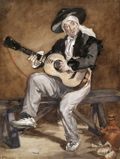 Francese:  Le Chanteur espagnol Il cantante spagnolo da Édouard Manet