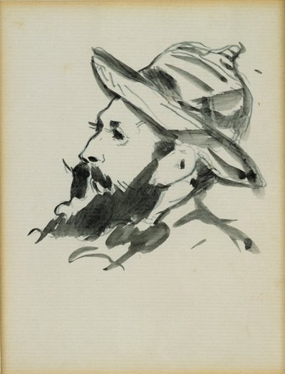 Testa di un uomo (Claude Monet) da Édouard Manet