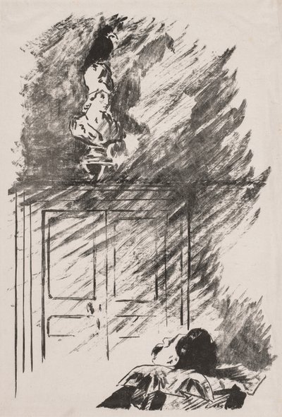 Illustrazione per Il corvo di Edgar Allan Poe da Édouard Manet