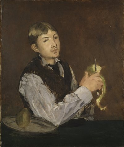 Giovane che pela una pera da Édouard Manet