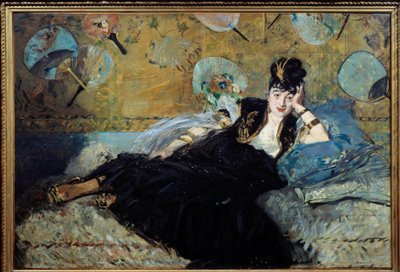 La dama con i ventagli o Ritratto di Nina de Callias da Édouard Manet