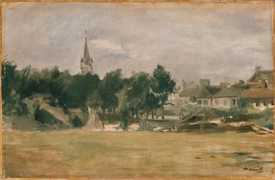 Paesaggio con una chiesa di villaggio, primi anni 1870 da Édouard Manet