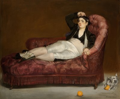 Giovane donna sdraiata in costume spagnolo da Édouard Manet