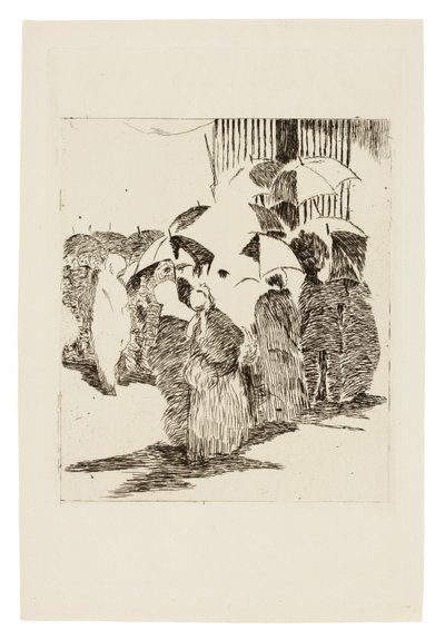 Fila davanti alla macelleria da Édouard Manet