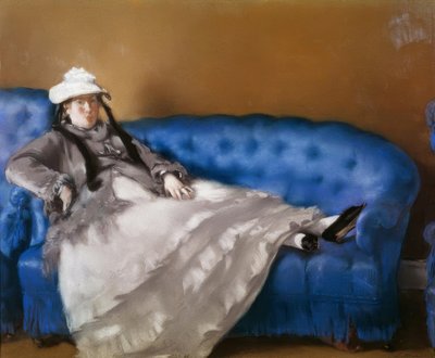 Madame Manet sul divano blu da Édouard Manet