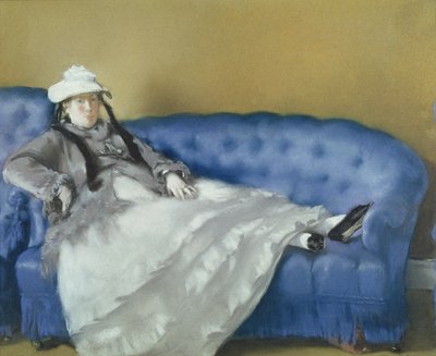 Madame Manet su un divano blu, 1874 da Édouard Manet