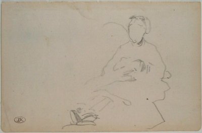 Schizzo di una donna seduta (foglio da un taccuino), circa 1864-1868 da Édouard Manet