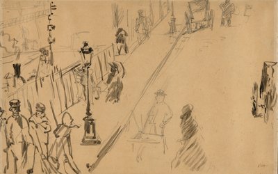 La rue Mosnier con lampione, 1878 da Édouard Manet