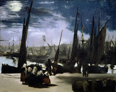 Chiaro di luna sul porto di Boulogne, 1868 da Édouard Manet