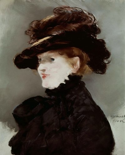 Méry Laurent con un cappello nero, 1882 da Édouard Manet