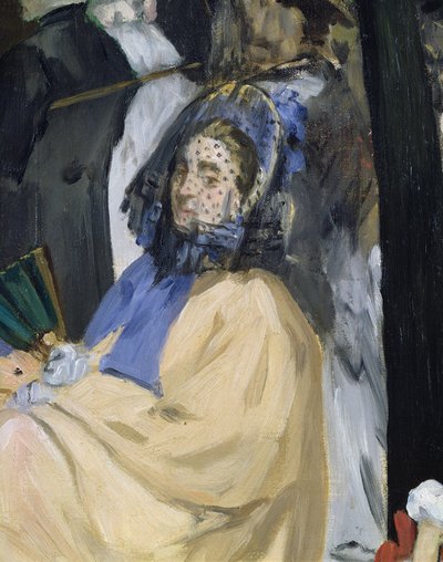 Musica nei Giardini delle Tuileries (dettaglio di una donna velata) da Édouard Manet