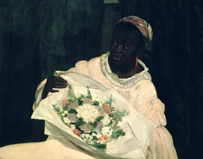 Olympia, dettaglio del servo nero, 1863 da Édouard Manet