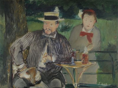 Ritratto di Ernest Hoschedé e sua figlia Marthe da Édouard Manet