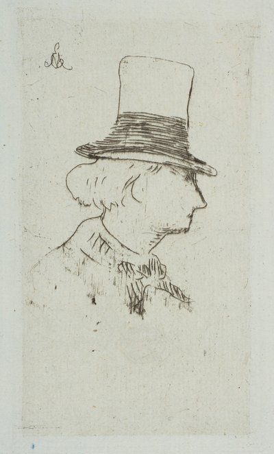 Ritratto di Charles Baudelaire di profilo da Édouard Manet
