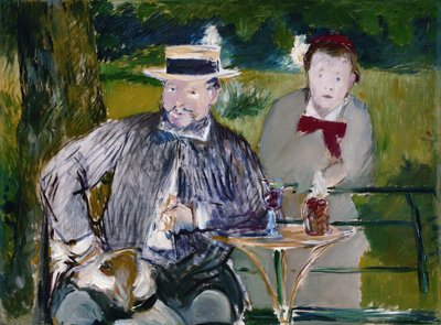 Ritratto di Ernest Hoschede e sua figlia Martha, c.1876 da Édouard Manet