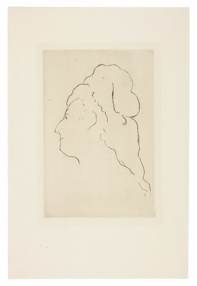 Profilo di Eva Gonzales, girata a sinistra da Édouard Manet