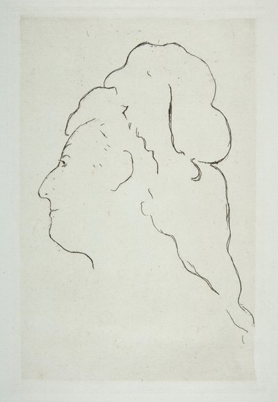 Profilo di Eva Gonzales Girato a Sinistra, ca. 1870 da Édouard Manet