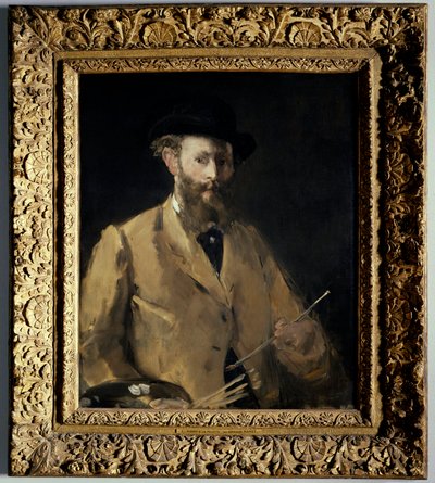 Autoritratto con tavolozza. Dipinto di Edouard Manet (1832-1883) 1879 Collezione privata da Édouard Manet