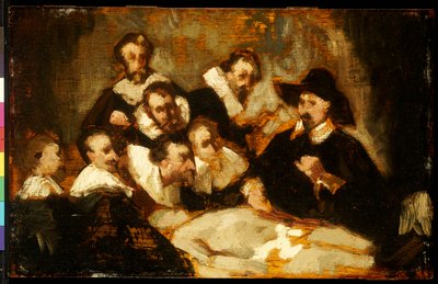 La lezione di anatomia, dopo Rembrandt, c.1856 da Édouard Manet