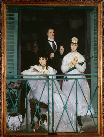 Il balcone (ritratti di Berthe Morisot, Fanny Claus, Antoine Guillemet e Leon Leenhoff) da Édouard Manet