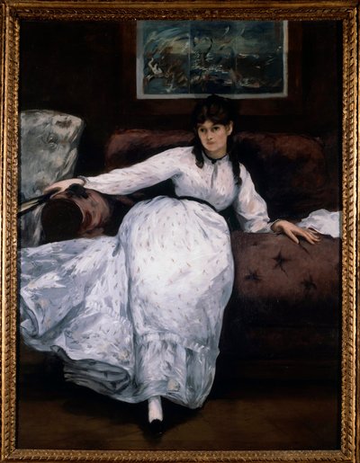Il riposo (Ritratto della pittrice Berthe Morisot su un divano) da Édouard Manet