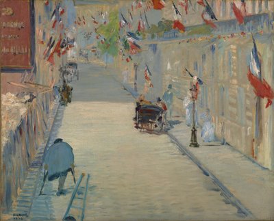 La Rue Mosnier con le bandiere da Édouard Manet