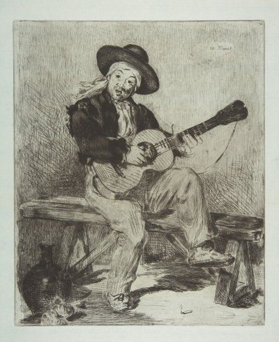 Il Cantante Spagnolo Le Guitarrero da Édouard Manet