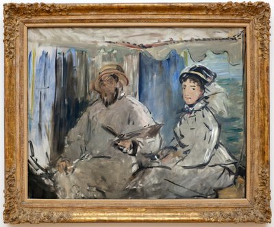 Il pittore Claude Monet (1840-1926) nel suo studio da Édouard Manet
