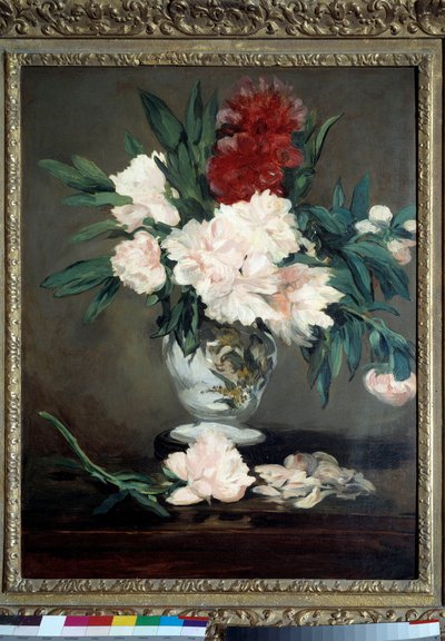 Vaso di peonie su tavolino Dipinto di Edouard Manet (1832-1883) 1864 Dim. 0,93x0,70 m. Museo d