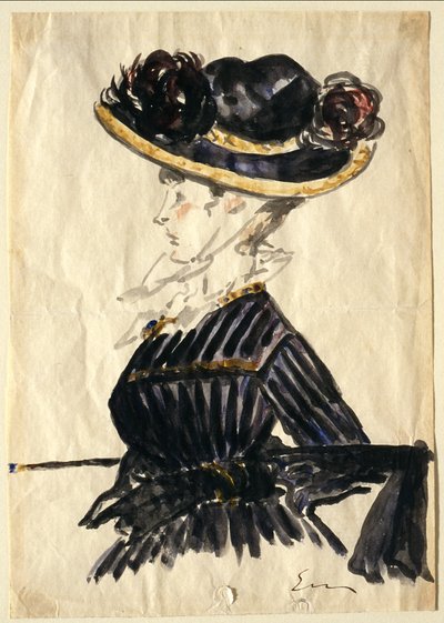 Donna con grande cappello da Édouard Manet