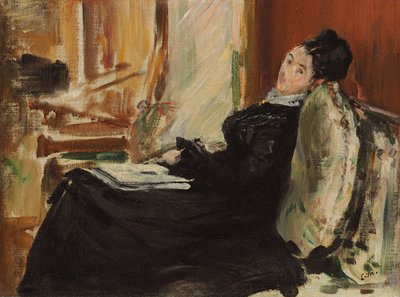 Giovane donna con libro, c.1875 da Édouard Manet