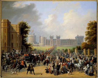 Arrivo di Luigi Filippo I al Castello di Windsor 8/10/1844 da Edouard Pingret
