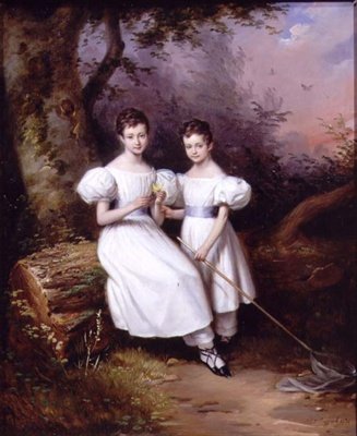 Ritratto di due bambini da Edouard Pingret