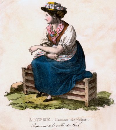 Donna svizzera da Edouard Pingret