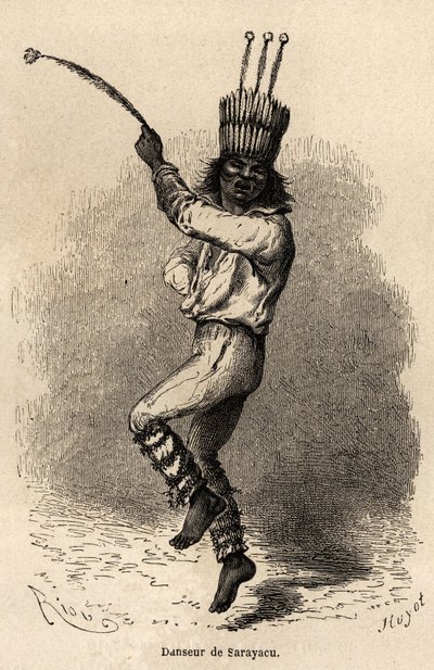 Una danzatrice a Sarayacu (Perù) da Edouard Riou