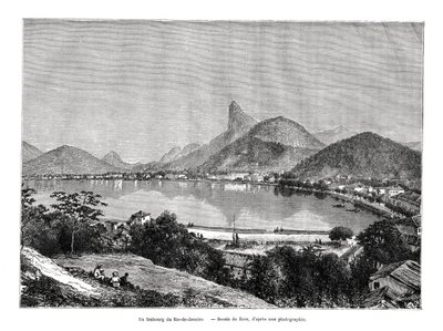 Un sobborgo di Rio de Janeiro, Brasile, XIX secolo da Edouard Riou