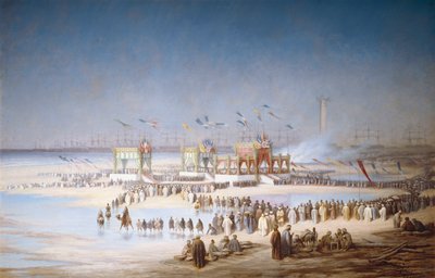 Cerimonia di inaugurazione del Canale di Suez a Port-Said, 17 novembre 1869 da Edouard Riou