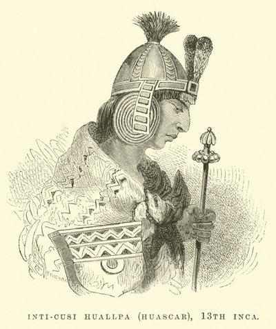 Inti-Cusi Huallpa (Huascar), 13° Inca da Edouard Riou