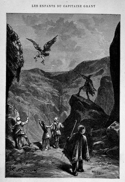 Oh, guarda... il... il... il... Robert! in "I figli del capitano Grant" di Jules Verne da Edouard Riou