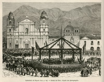 La Cattedrale di Bogotà, in Plaza Bolivar (Colombia), durante la celebrazione annuale dell