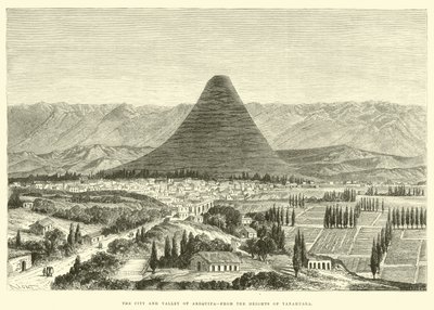 La città e la valle di Arequipa, dalle alture di Yanahuara da Edouard Riou
