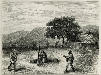La fabbricazione della cabuya, corda di Fourcroya, vicino a Cartago (Colombia), incisione di Riou, per illustrare il racconto di America Equinoziale di E. Andre, missione assegnata dal governo francese, pubblicato in Le tour du monde, sotto la direzione di da Edouard Riou