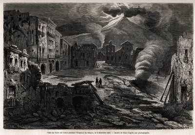 La piazza di Torre del Greco, durante l