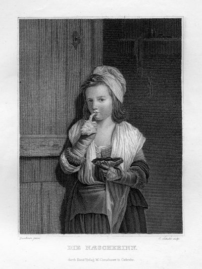 Ragazza che mangia da Edouard Schuler