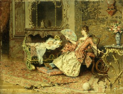 Guardando il bambino da Edouard Toudouze